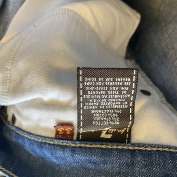 7 For All Mankind Men Jeans Size 33 Bootcut Distressed Medium Wash - Picture 5 of 5